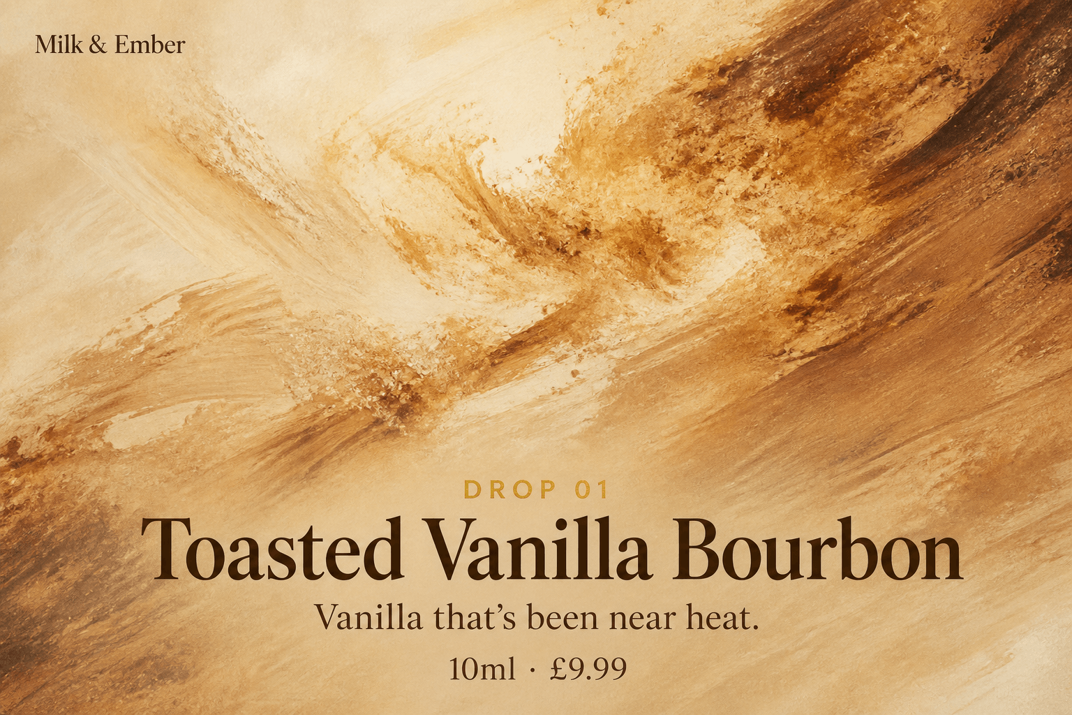 Toasted Vanilla Bourbon 10ml perfume oil, Milk & Ember